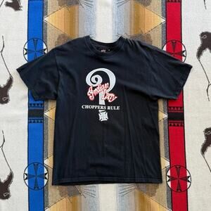 Vintage Indian Larry Choppers Rule T-Shirt Men’s Large Black New York City USA
